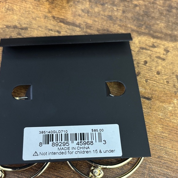 Coach Signature Double Gold Hoop Earrings - Picture 2 of 3